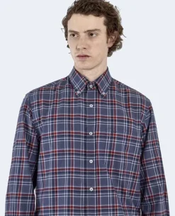 Paul & Shark Overhemd 12313093 Blauw Dessin