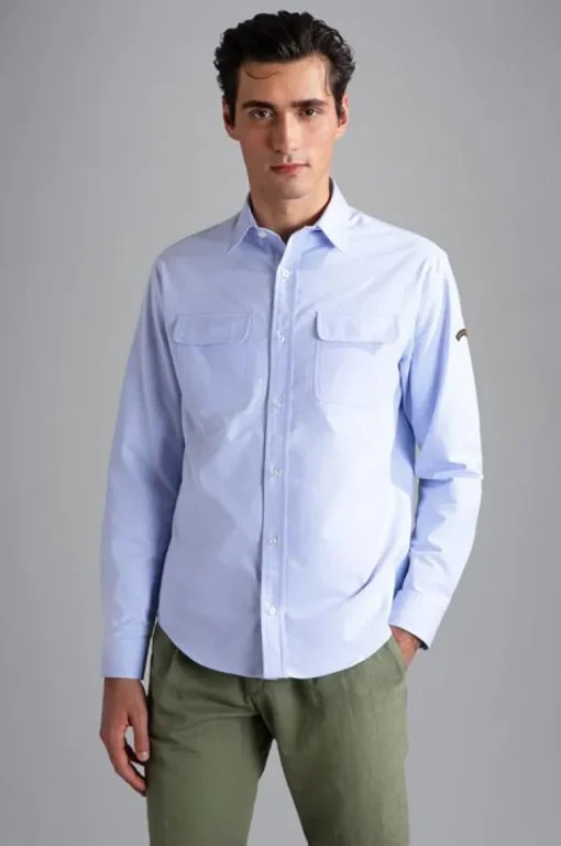 Paul & Shark Oxford Shirtjacket blauw 24413339