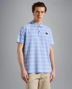 Paul & Shark Polo K/M Blauw Dessin 23411280