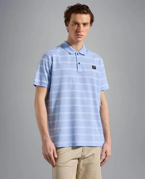Paul & Shark Polo K/M Blauw Dessin 23411280