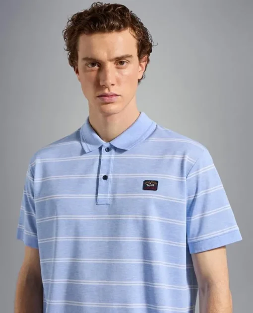 Paul & Shark Polo K/M Blauw Dessin 23411280