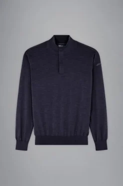Paul & Shark Wol Half Zip Donkerblauw 24411616