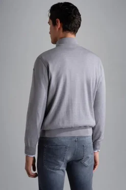 Paul & Shark Wol Half Zip Grijs 24411616