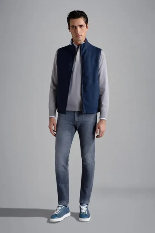 Paul & Shark Wol Half Zip Grijs 24411616