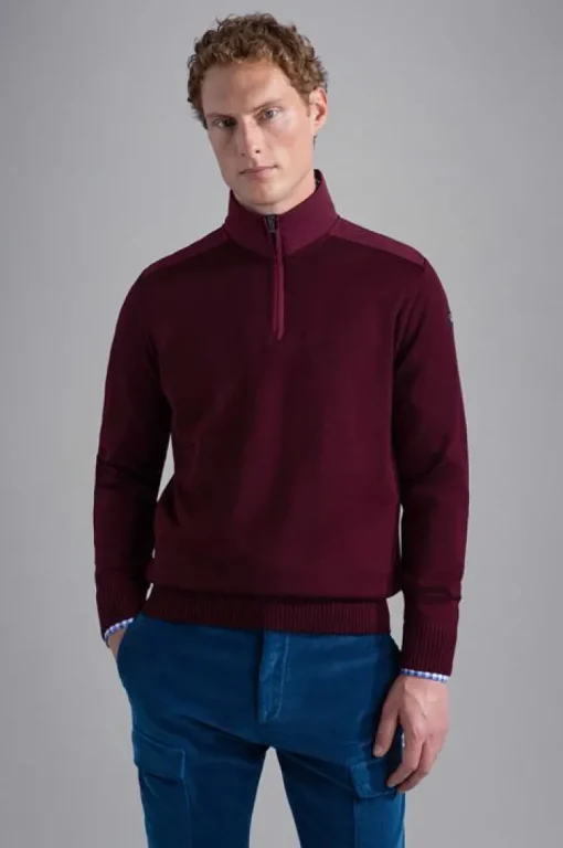 Paul & Shark Zipped Pullover Rood 12311135