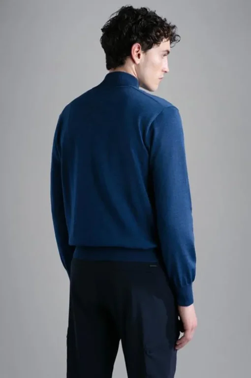 Paul & Shark Zipped Pullover Blauw 12311115