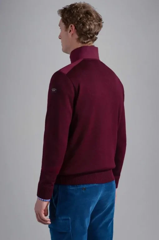 Paul & Shark Zipped Pullover Rood 12311135