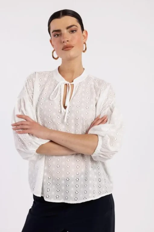 Studio Anneloes Abbie flower embroidery blouse