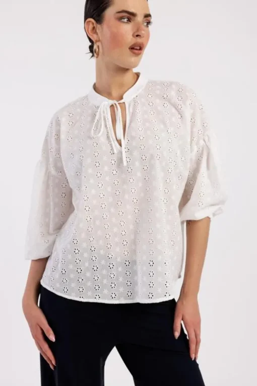 Studio Anneloes Abbie flower embroidery blouse