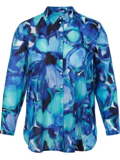 Via Appia Blouse Blauw Dessin 2411903