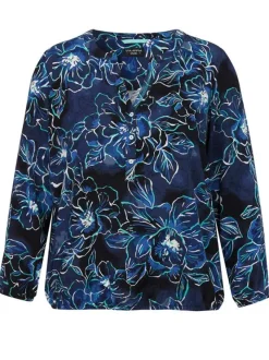 Via Appia Blouse Blauw Dessin 2411907