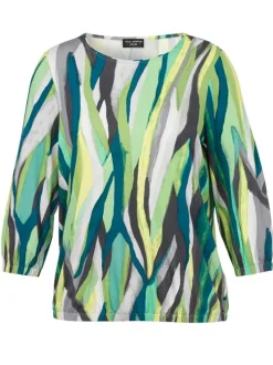 Via Appia Blouse Groen Dessin 2411737