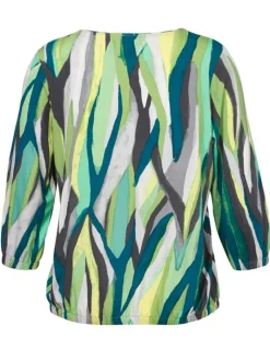Via Appia Blouse Groen Dessin 2411737